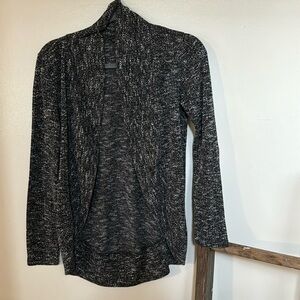 Aeropostale Cardigan Sweater in Black/White (Size Small/S)